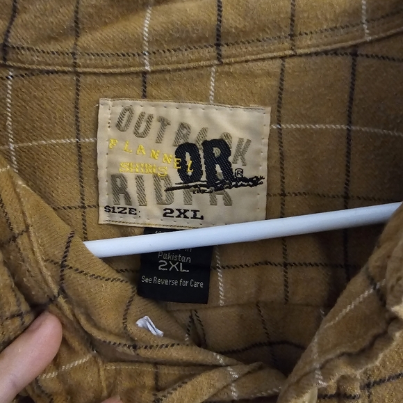 Mens Outback Rider Flannel Shirt - Picture 3 of 3